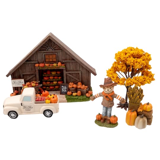Mini Scarecrow with Pumpkins by Ashland®